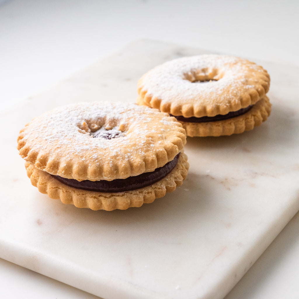 2 Pack Allergen Friendly Raspberry Linzer Cookies (Plant Based) – A&J ...