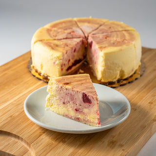 Seasonal Cheese Cake Slices 2 pack White Chocolate Strawberry