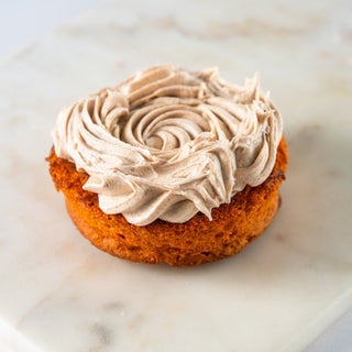 4 Inch Allergen Friendly Pumpkin Spice cake With Cinn Frosting. (Plant Based)